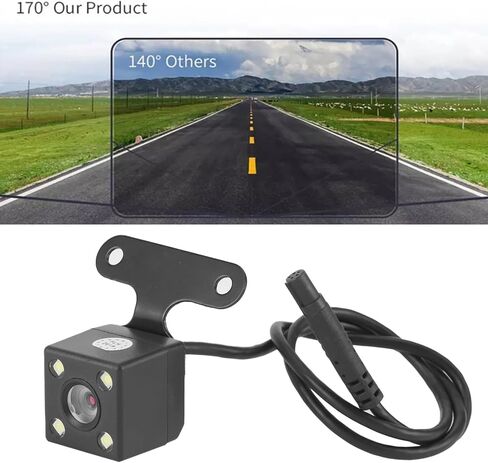 Rear View Camera, 1280x720 Pixels Backup Camera Universal Clear Images Weatherproof, 5Pin 80‑90 Degree Wide Angle Car Reverse Car Rear Backup Camera, Reverse System for Car in Saudi Arabia