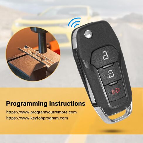 Key Fob Keyless Entry Remote Compatible with Ford F150 | F250| EcoSport| Escape| Explorer| Maverick| Ranger| Bronco 3 Buttons Car Key N5F-A08TAA in Kuwait