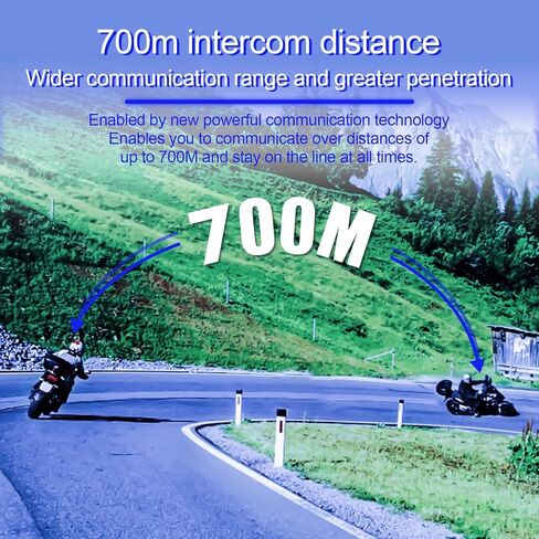 ايجيس سماعة راس بلوتوث للدراجات النارية من قطعتين في 7، نظام اتصال مطور لراكبي الدراجات النارية مع تقليل الضوضاء سي في سي واتصال هاتفين ذكيين (صوت ثلاثي الابعاد / مقاوم للماء / الرد التلقائي) in Kuwait