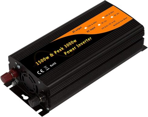 Y&J 1500w & 3000w Peak Car Power Inverter Adaptor DC12v to AC110v 60Hz with Dual 2.1A USB&USA Socket in Kuwait