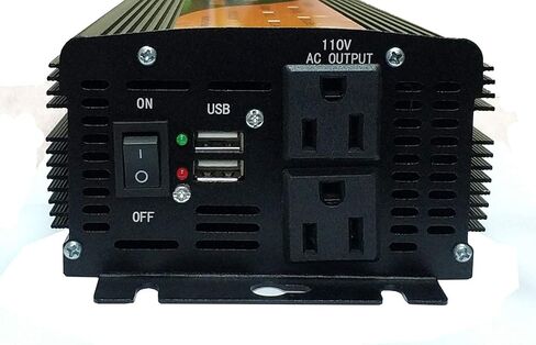 Y&J 1500w & 3000w Peak Car Power Inverter Adaptor DC12v to AC110v 60Hz with Dual 2.1A USB&USA Socket in Kuwait