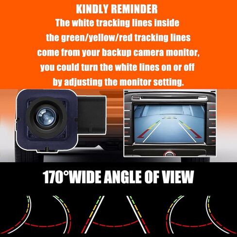 كاميرا احتياطية للرؤية الخلفية من كافيوس متوافقة مع فورد اكسبلورر 2011 2012 2013 2014 2015، كاميرا الرؤية الخلفية للمساعدة في الركن بديلة لـ EB5Z-19G490-A DB5Z-19G490-A BB5Z19G490A in Kuwait