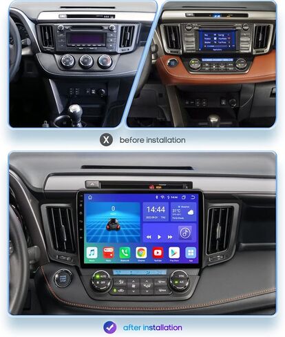 راديو ستيريو اندرويد 12 لسيارة تويوتا راف 4 2013 2014 2015 2016 2017 2018، 4+32GB نظام تحديد المواقع GPS شاشة لمس 10.1 انش QLED يدعم كاربلاي شاشة الطقس DSP بلوتوث SWC USB مع كاميرا AHD in Kuwait