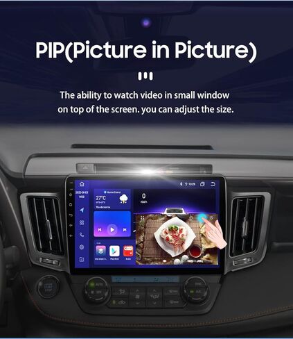 راديو ستيريو اندرويد 12 لسيارة تويوتا راف 4 2013 2014 2015 2016 2017 2018، 4+32GB نظام تحديد المواقع GPS شاشة لمس 10.1 انش QLED يدعم كاربلاي شاشة الطقس DSP بلوتوث SWC USB مع كاميرا AHD in Kuwait