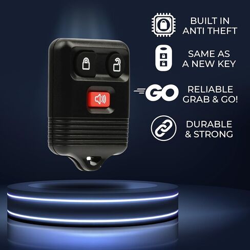 استبدال KeylessPros 3 أزرار عن بعد للدخول بدون مفتاح مع مفتاح الإشعال، يناسب Ford F150 F250 Explorer Expedition، Lincoln، Mercury، Mazda، CWTWB1U331، GQ43VT11T، CWTWB1U345 (عبوتان) in Kuwait