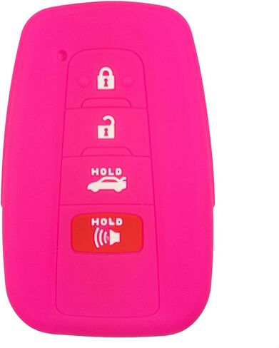 Coolbestda 2Pcs Rubber 4buttons Smart Key Fob Full Protector Remote Skin Cover Case Keyless Jacket for 2019 2020 2021 Toyota Highlander Camry Avalon C-HR Prius Corolla HYQ14FBC in Kuwait