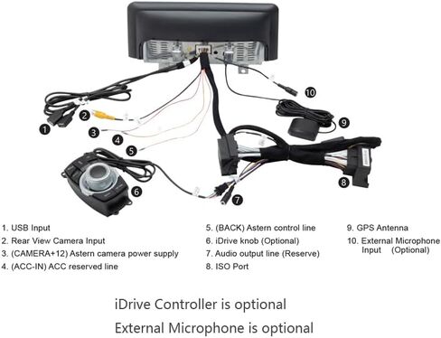 مشغل وسائط متعددة للسيارة يعمل بنظام أندرويد 13 لاسلكي لسيارات BMW 5/3 Series E60/E61/E62/E63/E90/E91/E92/E93 CIC (2009-2012) شاشة راديو BT in Kuwait