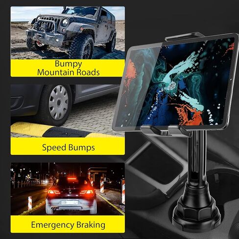 حامل أكواب للهاتف من لوبنورد للهاتف اللوحي والهاتف الذكي، حامل الهاتف في السيارة يثبّت ويجلس مع حامل أرجوحة قابل للتعديل متوافق مع آيفون 12 11 برو ماكس / سامسونج / الكمبيوتر اللوحي/آيباد in Kuwait