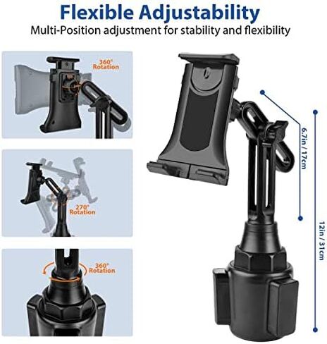 حامل أكواب للهاتف من لوبنورد للهاتف اللوحي والهاتف الذكي، حامل الهاتف في السيارة يثبّت ويجلس مع حامل أرجوحة قابل للتعديل متوافق مع آيفون 12 11 برو ماكس / سامسونج / الكمبيوتر اللوحي/آيباد in Kuwait