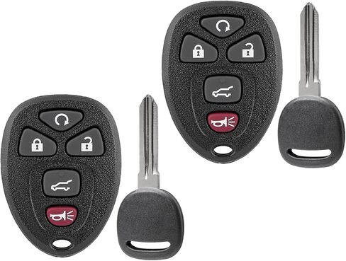 Key Fob Remote Replacement Fits for Chevy Suburban Tahoe Traverse/GMC Acadia Yukon/Cadillac Escalade SRX/Buick Enclave/Saturn Outlook OUC60270, OUC60221 (Pack of 2) in Kuwait