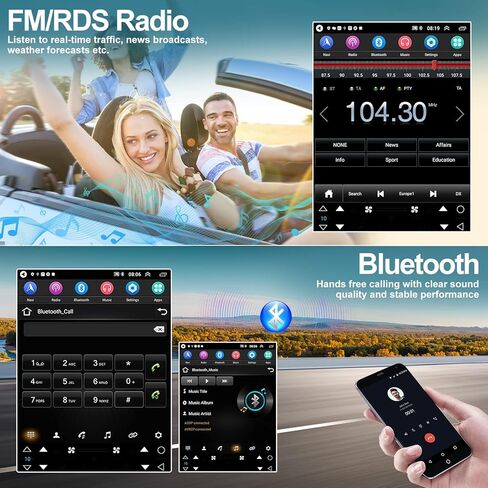 راديو سيارة لاسلكي Apple CarPlay & Android Auto Android 11 ستيريو 2+32 جيجابايت 10.1 بوصة بشاشة تعمل باللمس متوافق مع Ford Ranger 2011-2015 يدعم نظام تحديد المواقع والملاحة WiFi HiFi Bluetooth FM RDS Radio Head Unit in Kuwait
