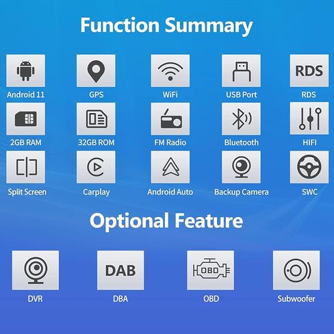 راديو سيارة لاسلكي Apple CarPlay & Android Auto Android 11 ستيريو 2+32 جيجابايت 10.1 بوصة بشاشة تعمل باللمس متوافق مع Ford Ranger 2011-2015 يدعم نظام تحديد المواقع والملاحة WiFi HiFi Bluetooth FM RDS Radio Head Unit in Kuwait