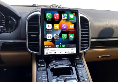 كوالكوم أندرويد 11 ستيريو سيارة لبورشه كايين 2011-2018 10.4 بوصة شاشة نمط تيلسا راديو استبدال رئيس وحدة Carplay أندرويد السيارات الملاحة الوسائط المتعددة اللعب PCM3.1 in Kuwait