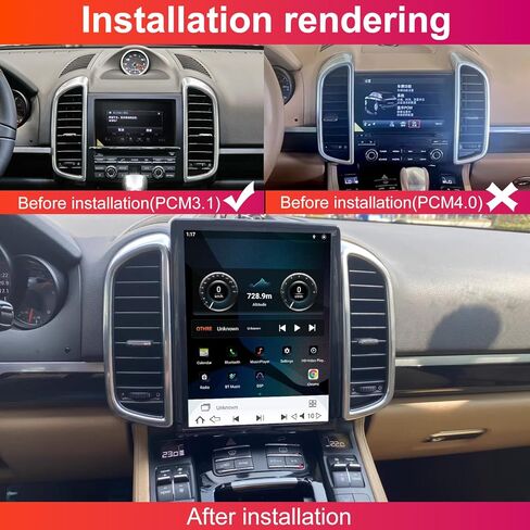 كوالكوم أندرويد 11 ستيريو سيارة لبورشه كايين 2011-2018 10.4 بوصة شاشة نمط تيلسا راديو استبدال رئيس وحدة Carplay أندرويد السيارات الملاحة الوسائط المتعددة اللعب PCM3.1 in Kuwait