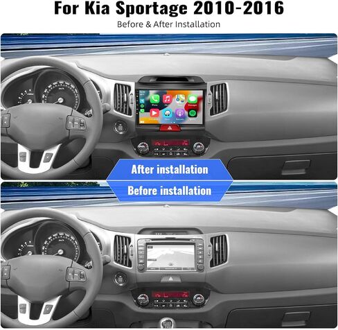 2+32G Android 11 Car Radio for Kia Sportage 2010-2016 with Carplay Android Auto, 9" HD Touchscreen Bluetooth with Navi RDS/FM BT WiFi+Rearview Camera in Saudi Arabia