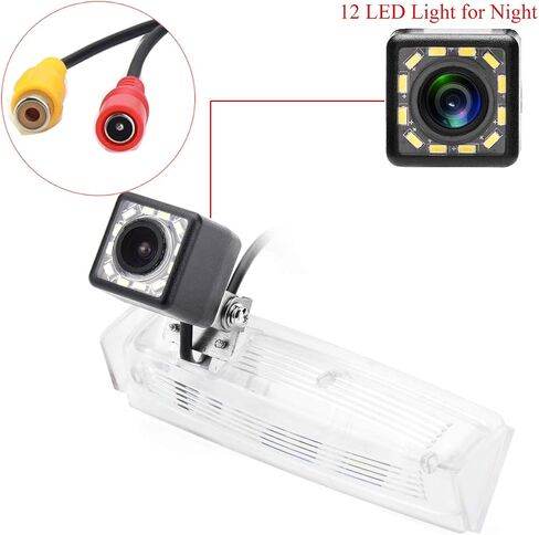 aSATAH 12 LED Adjustable Angle Car Rear View Camera for Lexus IS300 IS200 ES300 ES330 GS300 GS400 GS430 LS430 HS250h CT200h &Vehicle Camera Waterproof Reversing Backup Camera (12 LED Adjustable Angle) in Kuwait