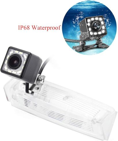 aSATAH 12 LED Adjustable Angle Car Rear View Camera for Lexus IS300 IS200 ES300 ES330 GS300 GS400 GS430 LS430 HS250h CT200h &Vehicle Camera Waterproof Reversing Backup Camera (12 LED Adjustable Angle) in Kuwait