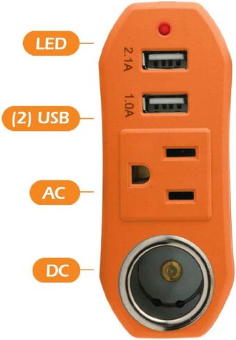 اكستريم - محول 100 بقوة 12 فولت، أسود (API8-1002-BLK) in Kuwait