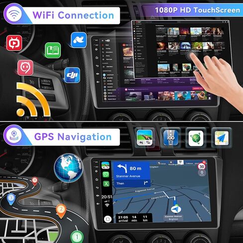 SIXWIN Android 11 Car Stereo for Subaru Forester 2016 2017 2018 with Wireless Apple CarPlay Android Auto 9 Inch Touch Screen Bluetooth GPS Navigation FM WiFi HiFi SWC Backup Camera MIC in Saudi Arabia