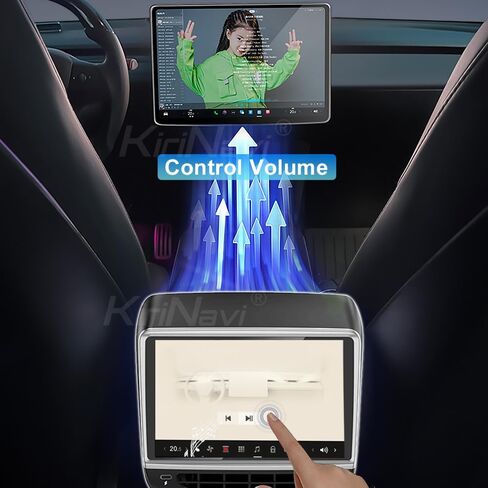 شاشة عرض المقعد الخلفي Tesla 7.2 بوصة لطراز Tesla 3 Y، بكسل LCD للتحكم في تكييف الهواء IPS الوسائط المتعددة في المقعد الخلفي مشغل نظام الترفيه in Kuwait