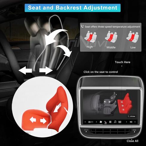 شاشة عرض المقعد الخلفي Tesla 7.2 بوصة لطراز Tesla 3 Y، بكسل LCD للتحكم في تكييف الهواء IPS الوسائط المتعددة في المقعد الخلفي مشغل نظام الترفيه in Kuwait
