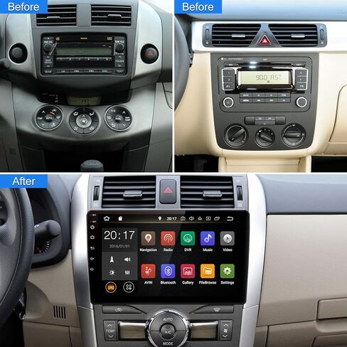 8-Core 4GB+64GB Double Din Android Car Stereo Radio Apple Carplay & Android Auto، 10 بوصة IPS شاشة تعمل باللمس راديو السيارة مع بلوتوث، وحدة ملاحة GPS في لوحة القيادة، شاشة مقسمة، USB مزدوج، كاميرا احتياطية in Kuwait