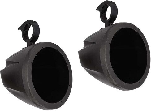 زوجان (الكمية 4) من مجموعة مكبرات الصوت البحرية JVC 6.5 بوصة ثنائية الاتجاه بقدرة 100 وات بحد أقصى مع زوجين (الكمية 4) من PowerSports المعالجة بالأشعة فوق البنفسجية مقاس 6.5 بوصة، حاويات سماعات سوداء غير محملة، سلك in Kuwait