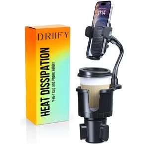 DRIIFY Cup Phone Holder for Car with COOLING FEATURE, Cup Holder Phone Holder, Cup Holder Phone Mount, Phone Cup Holder for Car, cup Phone Holder, Cell Phone Cup Holder, Cupholder Phone Holder for Car in Saudi Arabia