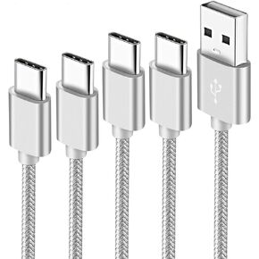 سلك شاحن لاجهزة ال جي V40 V35 Q7 G8 G7 Thinq k51 Q70 V60 G6 ستايلو 6 ستايلو 5 V30 V20، كيبل شحن سريع USB C، سلك شحن 3 قدم 6 قدم، 4 قطع in Kuwait