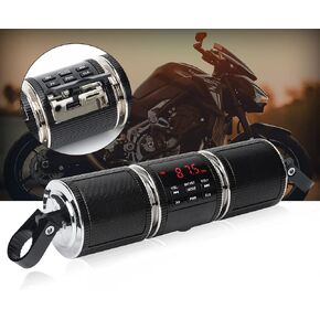 OPL5 Motorcycle Speaker Systems BT Waterproof Stereo Speakers Bar Mount 7/8-1.25 inch with AUX-in, USB, microSD, FM Radio,Audio Amplifier System for Motorcycle ATV UTV (MT487)