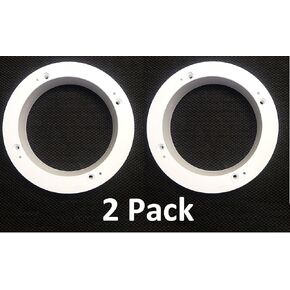 2 Pack White Plastic 1" Depth Ring Adapter Spacer for 5.25"- 6" Car Speaker USA