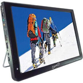 Supersonic SC-2812 12-inch Portable LED TV, Digital TV Tuner, FM Radio, HDMI & USB Inputs - 1280x800 Resolution, Rechargeable Battery, AV Jacks, Remote Control, AC/DC Operation
