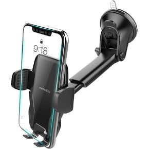 APPS2Car Car Phone Holder Mount, Universal Dashboard Windshield Phone Mount for Car, Sturdy Suction Cup Phone Holder with Strong Sticky Gel, Compatible with iPhone, Samsung and All 4-7 inch Phones in Kuwait