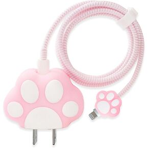 حافظة حماية للحيوانات لشاحن الرسوم المتحركة ثلاثية الأبعاد من سابو - للهاتف 20 واط USB-C شاحن محول الطاقة PVC وكابل USB Lightning (الأفوكادو) in Kuwait