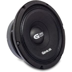 جينيس مكبر صوت متوسط المدى GPRO-M158 8 انش 400 واط بحد اقصى 200 واط ار ام اس عالي الطاقة مع سلة من الالومنيوم للسيارة مغناطيس فريت 4 اوم ورق مقوى مخروطي (1 مكبر صوت) in Kuwait