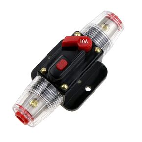 JIAKUPA 12V-24V DC 15A Fuse Holder Fuse Inverter with Manual Reset for Car Audio, Stereo Switch and Solar Inverter System