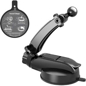DOKOJU 𝟐𝟎𝟐𝟑 𝐍𝐞𝐰 قاعدة تثبيت على شكل كأس شفط - ذراع مشبك يدور بحرية 360 درجة، وصلة كروية عالمية 0.67 بوصة مع قرص وسادة لاصق لاصق، حامل هاتف السيارة للوحة القيادة/الزجاج الأمامي/نظام تحديد المواقع/الطاولة in Kuwait