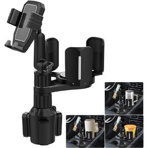 حامل كأس HUMBEST حامل هاتف للسيارة، حامل هاتف للسيارة - حامل هاتف خلوي يدور 360 درجة متوافق مع جميع الهواتف الذكية - موسع حامل أكواب لتجربة قيادة أكثر ملاءمة in Kuwait