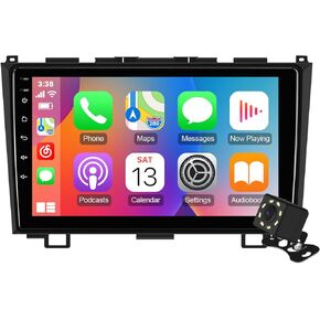 ستيريو سيارة 9 بوصات Android 10 Double Din لسيارة Honda CR-V 2007، 2008، 2009، 2010، 2011 IPS شاشة لمس راديو السيارة مع Carplay & Android Auto Support Backup Camera GPS FM Navi BT in Kuwait