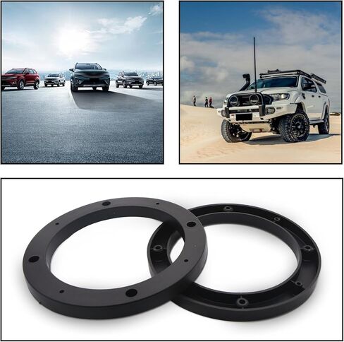 4" Dia Universal Black Plastic Speaker Spacer Adaptor Ring Mounting Bracket Fit ABS Car Stereo Speaker Spacers (2 Pcs) in Kuwait