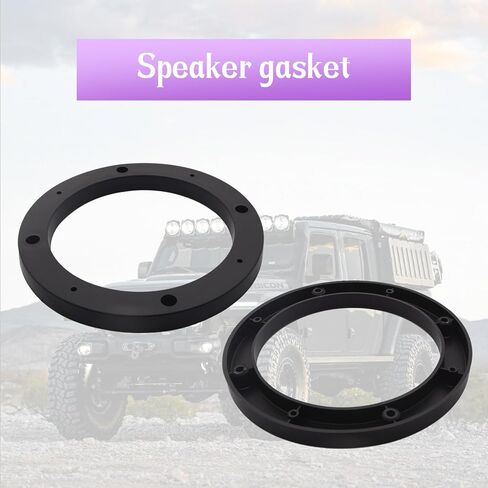 4" Dia Universal Black Plastic Speaker Spacer Adaptor Ring Mounting Bracket Fit ABS Car Stereo Speaker Spacers (2 Pcs) in Kuwait