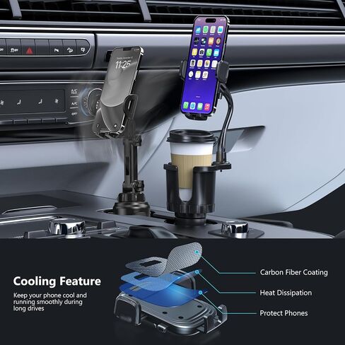 DRIIFY Cup Phone Holder for Car with COOLING FEATURE, Cup Holder Phone Holder, Cup Holder Phone Mount, Phone Cup Holder for Car, cup Phone Holder, Cell Phone Cup Holder, Cupholder Phone Holder for Car in Saudi Arabia