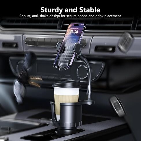 DRIIFY Cup Phone Holder for Car with COOLING FEATURE, Cup Holder Phone Holder, Cup Holder Phone Mount, Phone Cup Holder for Car, cup Phone Holder, Cell Phone Cup Holder, Cupholder Phone Holder for Car in Saudi Arabia