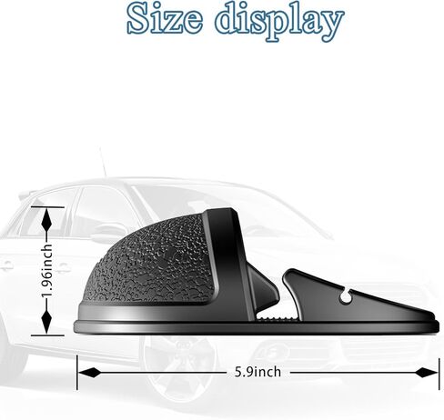 NGHEY قطعة واحدة من حامل هاتف السيارة، حامل هاتف على لوحة قيادة السيارة قابل للدوران 360 درجة، حامل هاتف من السيليكون المضاد للانزلاق، متوافق مع هواتف iPhone وSamsung والهواتف الذكية Android وأجهزة GPS (أسود) in Kuwait