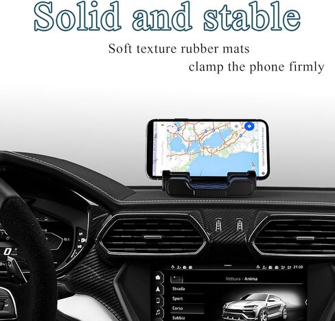 NGHEY قطعة واحدة من حامل هاتف السيارة، حامل هاتف على لوحة قيادة السيارة قابل للدوران 360 درجة، حامل هاتف من السيليكون المضاد للانزلاق، متوافق مع هواتف iPhone وSamsung والهواتف الذكية Android وأجهزة GPS (أسود) in Kuwait