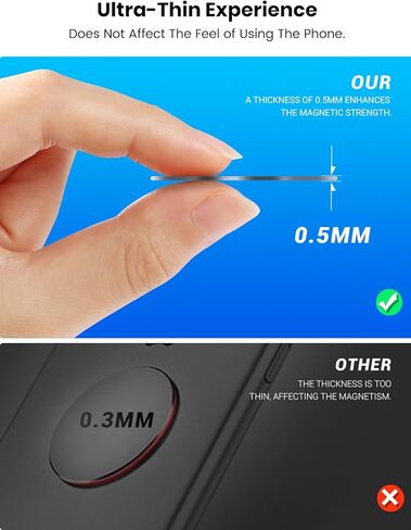 لوحة معدنية TOPK للهاتف، 4 قطع بديلة عالمية للهاتف في السيارة لجميع حاملات هواتف السيارة المغناطيسية in Kuwait