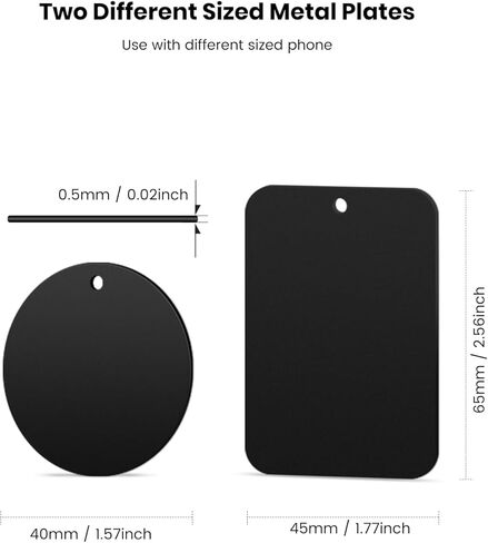 لوحة معدنية TOPK للهاتف، 4 قطع بديلة عالمية للهاتف في السيارة لجميع حاملات هواتف السيارة المغناطيسية in Kuwait