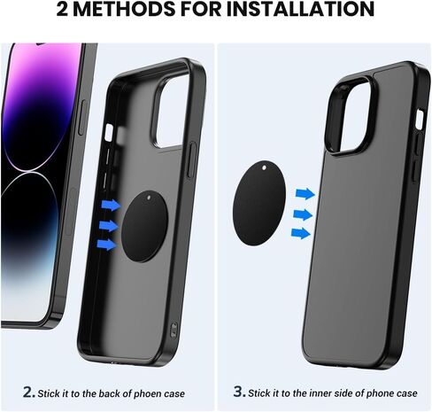 لوحة معدنية TOPK للهاتف، 4 قطع بديلة عالمية للهاتف في السيارة لجميع حاملات هواتف السيارة المغناطيسية in Kuwait