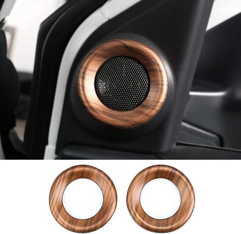 4PCS ABS Carbon Fiber for Honda CRV CR-V 2017-2021 Car Front Rear Door A-Pillar Stereo Speaker Rings, Modified Audio Loudspeaker Sound Cover Trim Decoration Circle Frame Accessories in Saudi Arabia