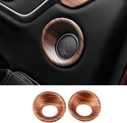 4PCS ABS Carbon Fiber for Honda CRV CR-V 2017-2021 Car Front Rear Door A-Pillar Stereo Speaker Rings, Modified Audio Loudspeaker Sound Cover Trim Decoration Circle Frame Accessories in Saudi Arabia